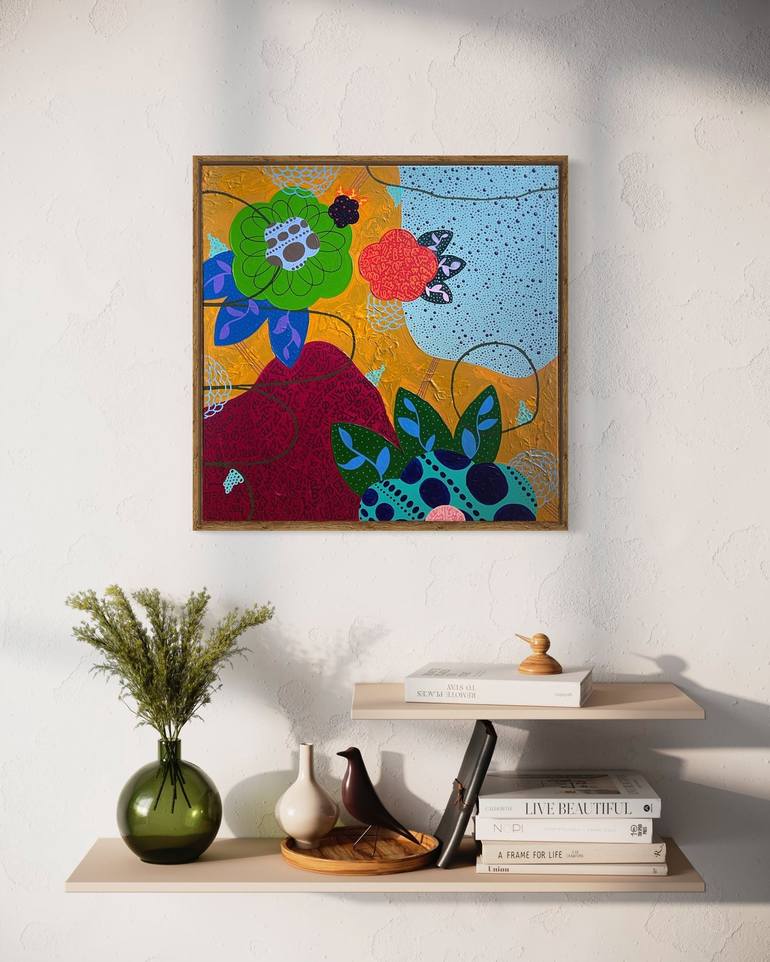 Original Fine Art Abstract Painting by Fiona Clark