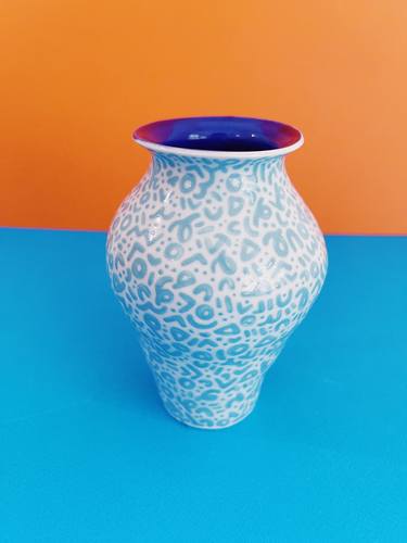 Teal Porcelain Vase thumb
