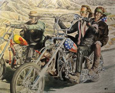 Print of Realism Motorbike Paintings by Mauro Villa