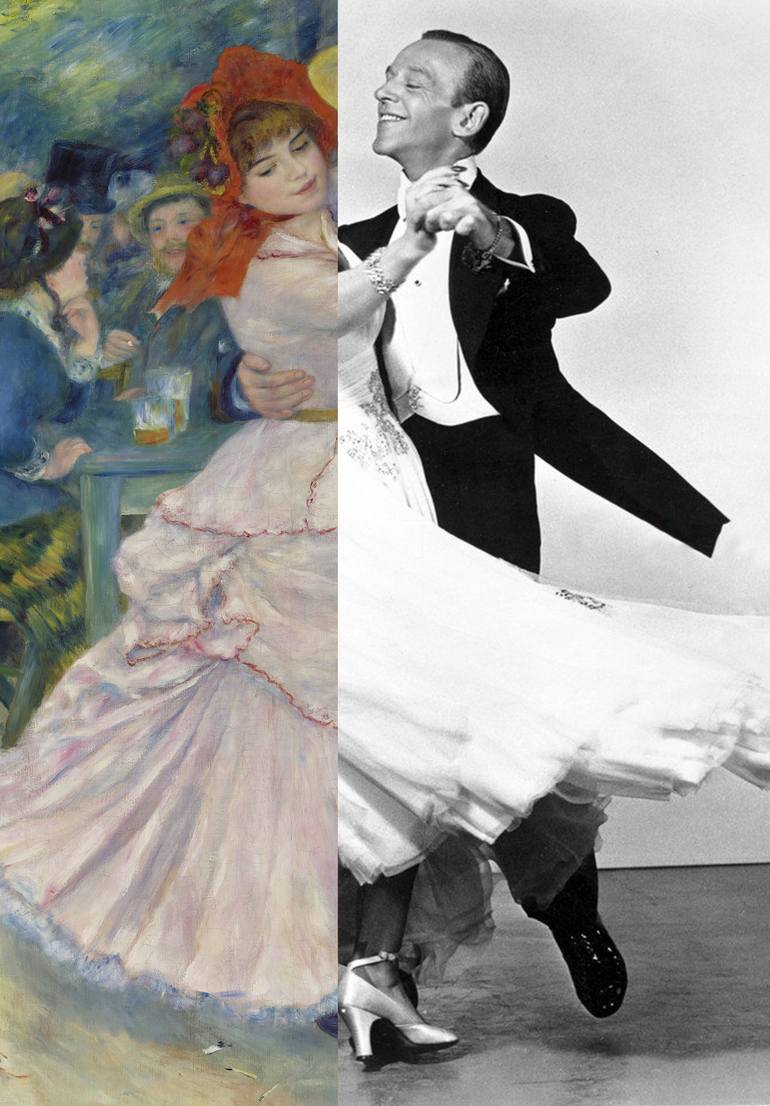 Lovely Night ( Emma Stone in Lalaland and Fred Astaire) Collage by