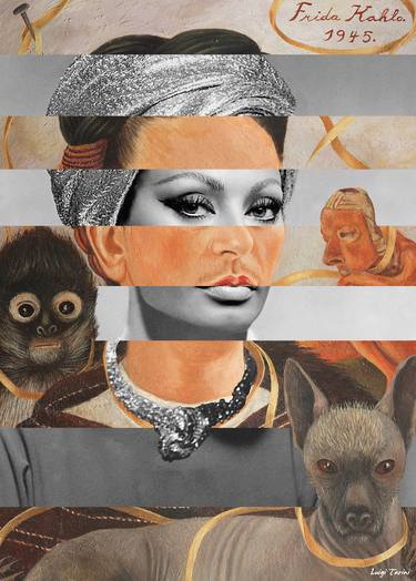 Print of Pop Art Pop Culture/Celebrity Collage by Luigi Tarini