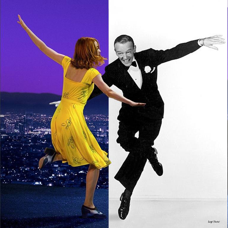 Lovely Night ( Emma Stone in Lalaland and Fred Astaire) Collage by