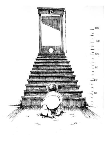 Original Mortality Drawing by Witold Trzcionka