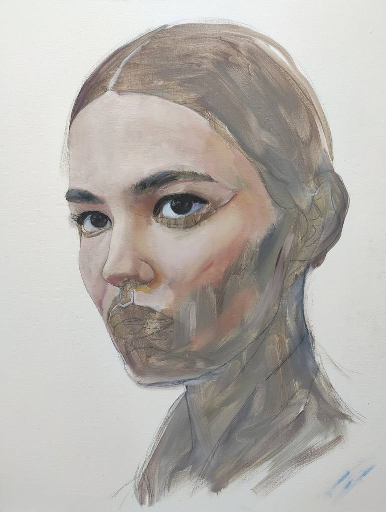 Original Portrait Painting by Andrii Bryzhak