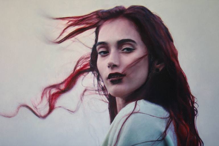 Original Realism Portrait Painting by Andrii Bryzhak