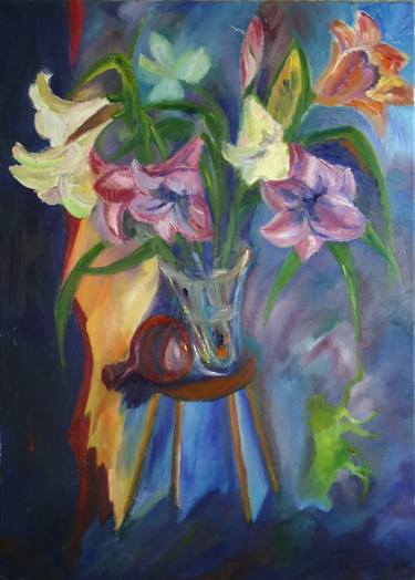 Print of Impressionism Floral Paintings by Elena Tara Kart