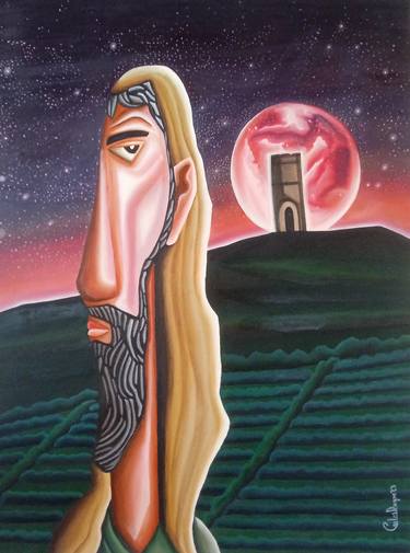 Original Contemporary Religious Painting by Carlos Xavier Duque Rangel