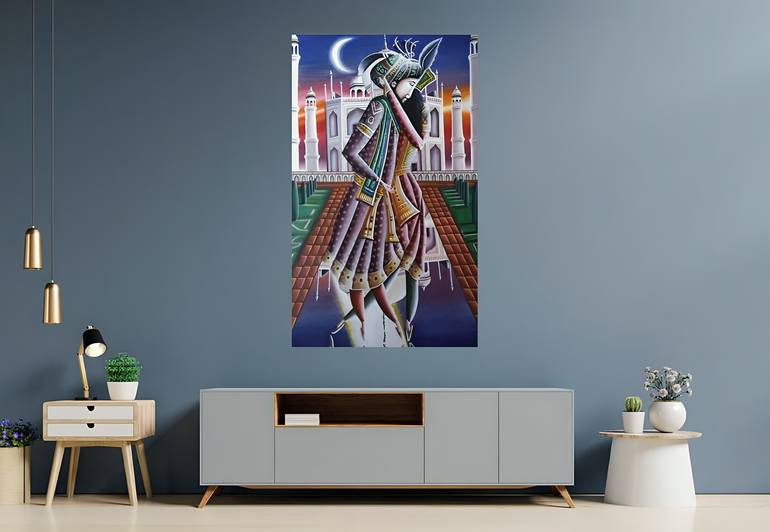 Original Abstract Love Painting by Carlos Xavier Duque Rangel