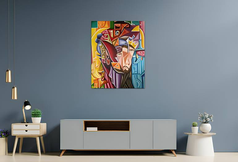 Original Contemporary Religion Painting by Carlos Xavier Duque Rangel