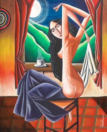 Print of Art Deco Women Paintings by Carlos Xavier Duque Rangel
