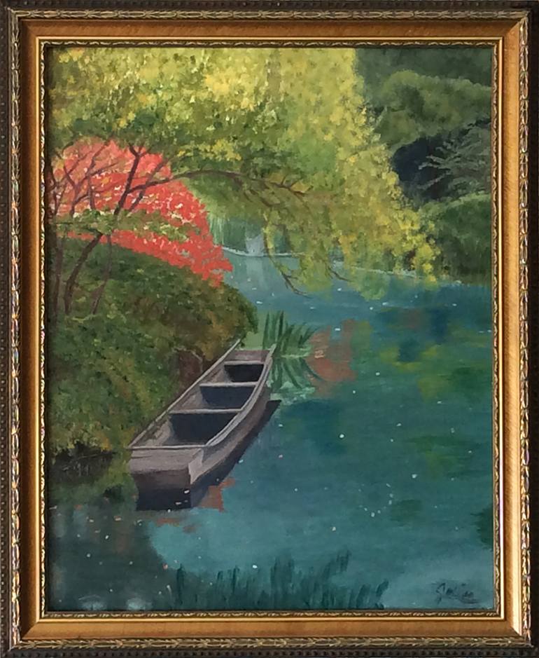 Original Expressionism Landscape Painting by Carla Golian