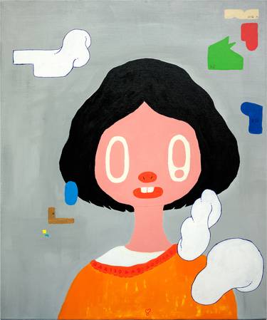 Original Abstract Portrait Paintings by Banakido Moho