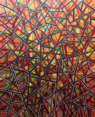 Original Abstract Expressionism Abstract Painting by Ghafar Afridi