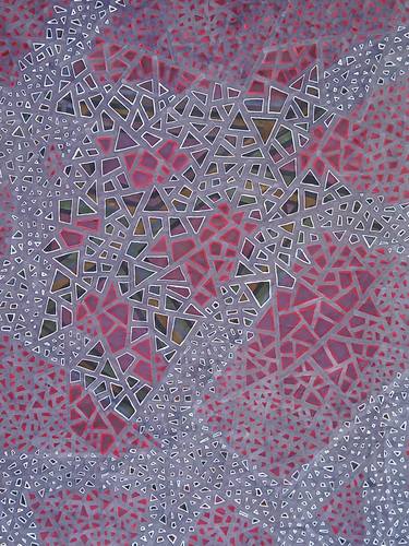 Original Abstract Geometric Painting by Ghafar Afridi