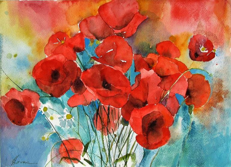 Poppies Painting by Codruța Novac | Saatchi Art