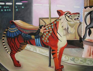 Original Figurative Animal Paintings by Helene English