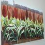 I was intrigued by the beauty in this field of sorghum. The colors were so rich and the patterns interesting.


This painting is stretched on a hand made stretcher that is 1.67 " deep, The edges are painted with the artwork . It is wired and ready to hang.