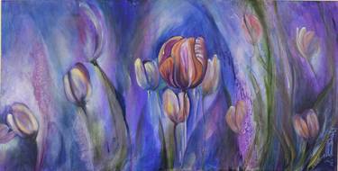 Tulips -  acrylic painting by Naama Bialy thumb