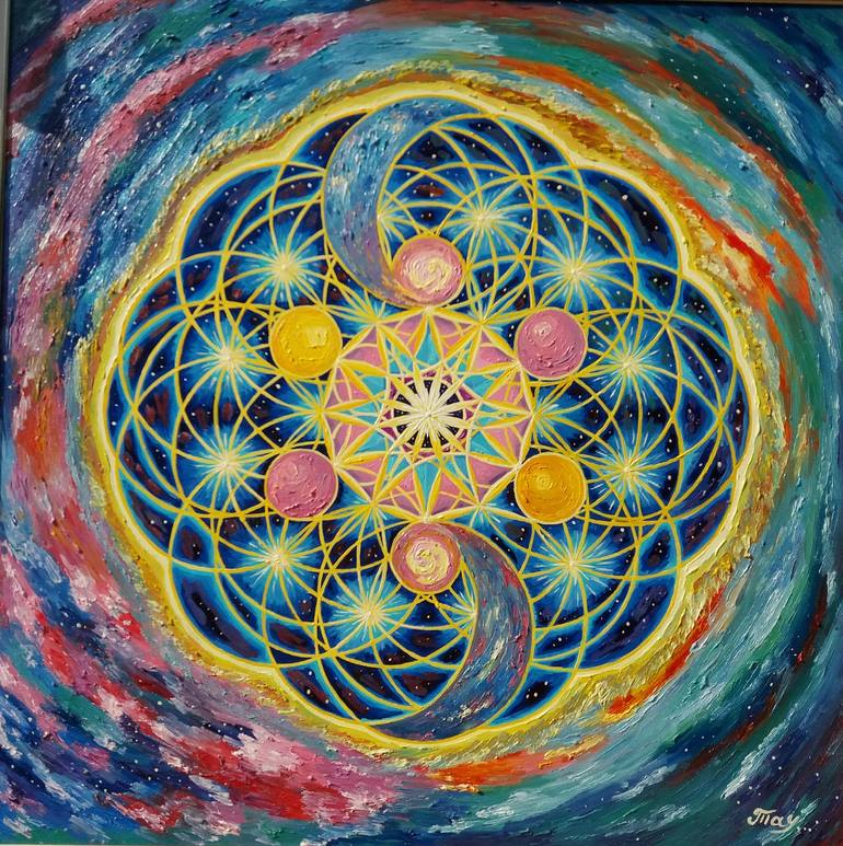Flower of Life Painting by Tatyana Tau | Saatchi Art