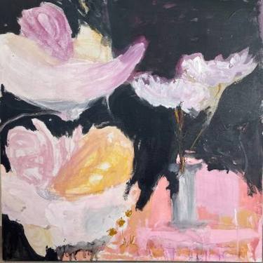 Original Abstract Expressionism Floral Paintings by Charlotte Forbes