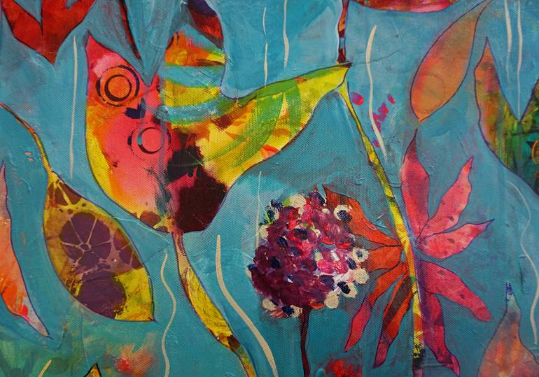 Original Abstract Garden Painting by Michelle Mann