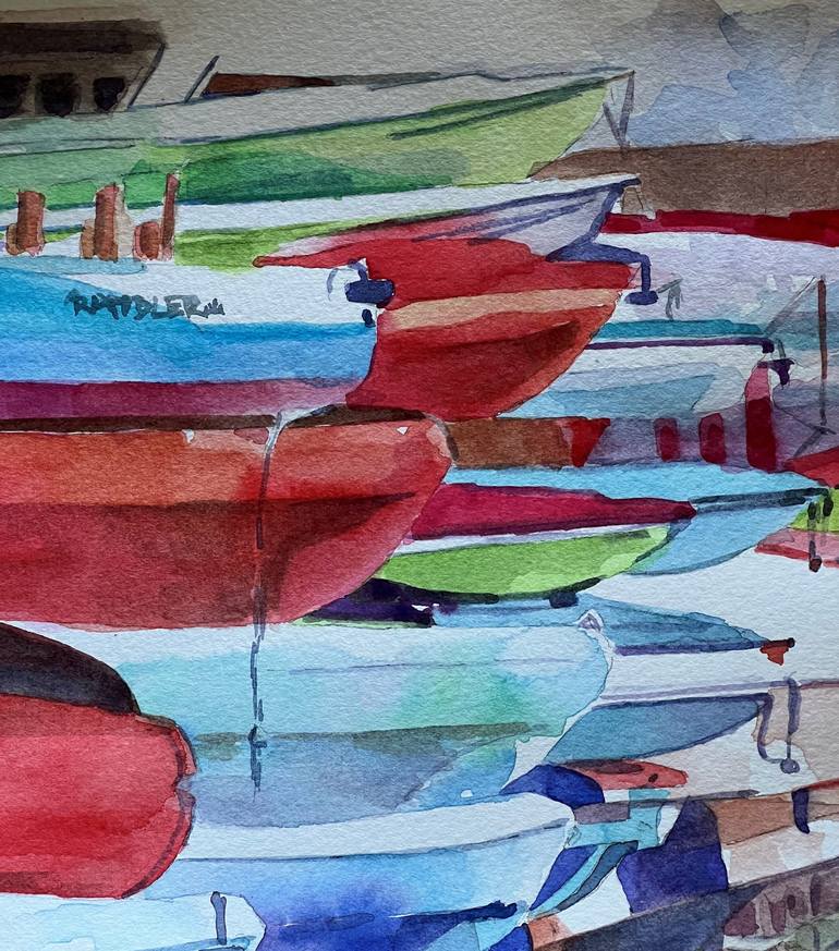 Original Boat Painting by Bronwen Jones