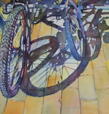 Print of Fine Art Bicycle Paintings by Bronwen Jones