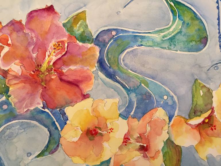 Original Fine Art Floral Painting by Bronwen Jones