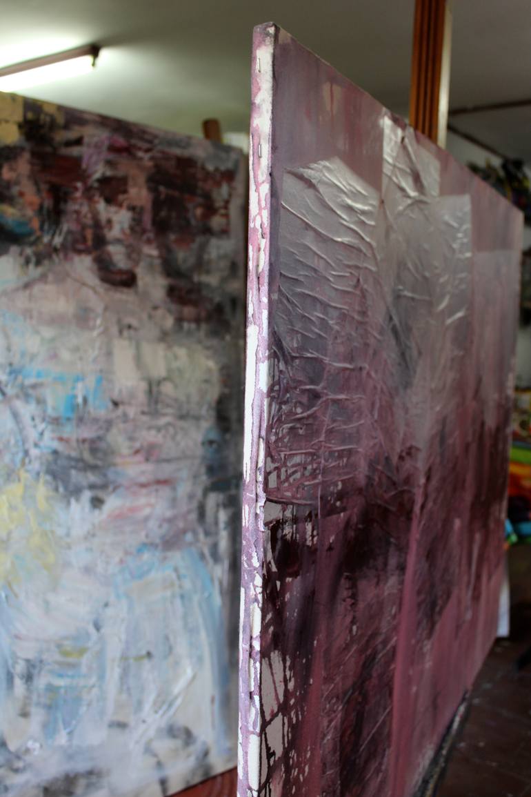 Original Abstract Expressionism Abstract Painting by Nerza Villegas