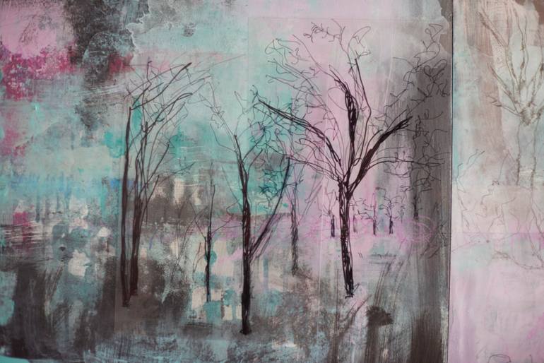 Original Abstract Expressionism Nature Painting by Nerza Villegas