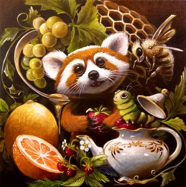 Original Animal Paintings by Valentina Toma' aka Zoe Chigi
