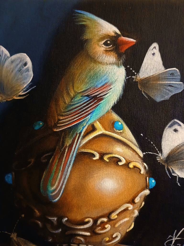 Original Surrealism Still Life Painting by Valentina Toma' Aka Zoe Chigi