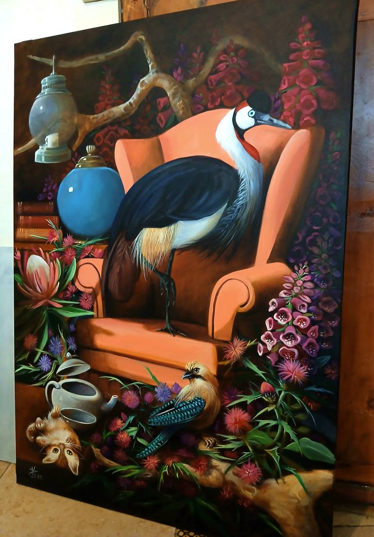 Original Surrealism Nature Painting by Valentina Toma' Aka Zoe Chigi