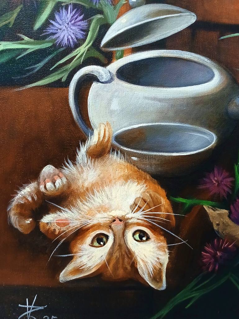 Original Surrealism Nature Painting by Valentina Toma' Aka Zoe Chigi