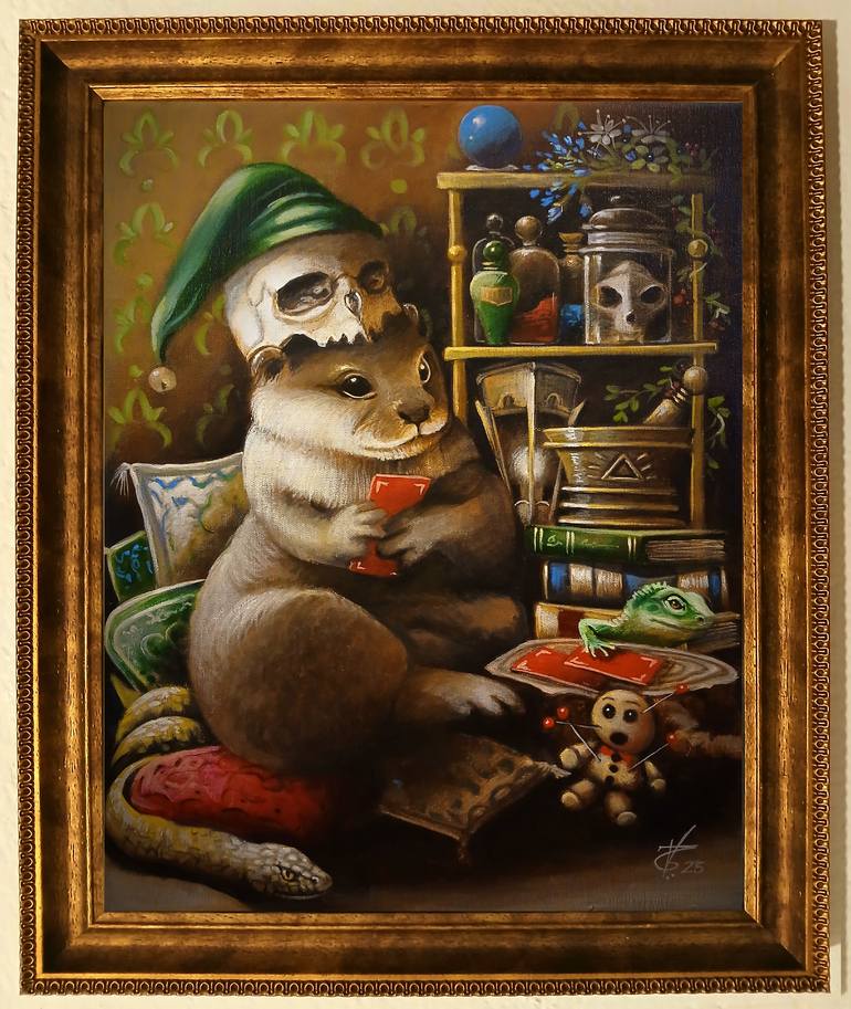 Original Surrealism Animal Painting by Valentina Toma' Aka Zoe Chigi