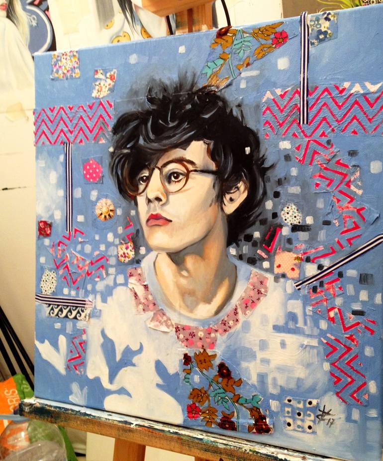 Original Portrait Painting by Valentina Toma' aka Zoe Chigi