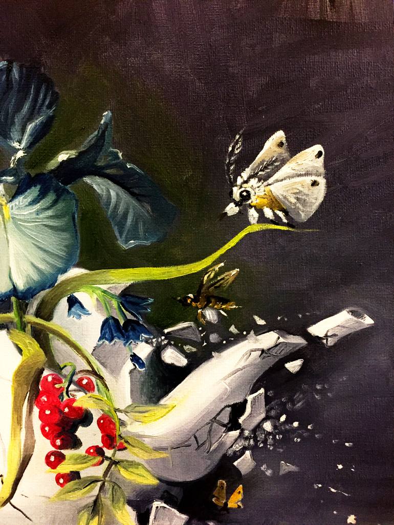 Original Figurative Still Life Painting by Valentina Toma' Aka Zoe Chigi