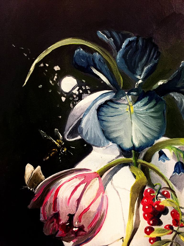 Original Figurative Still Life Painting by Valentina Toma' Aka Zoe Chigi