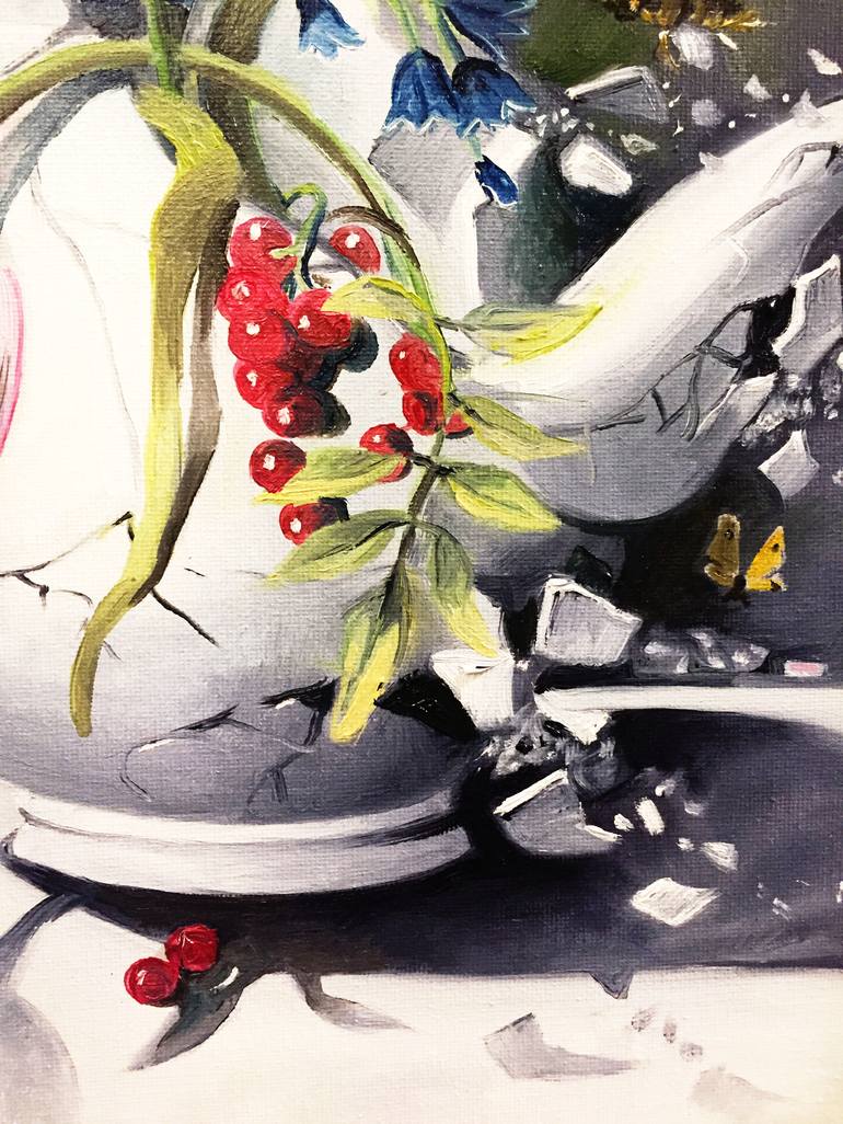 Original Figurative Still Life Painting by Valentina Toma' Aka Zoe Chigi
