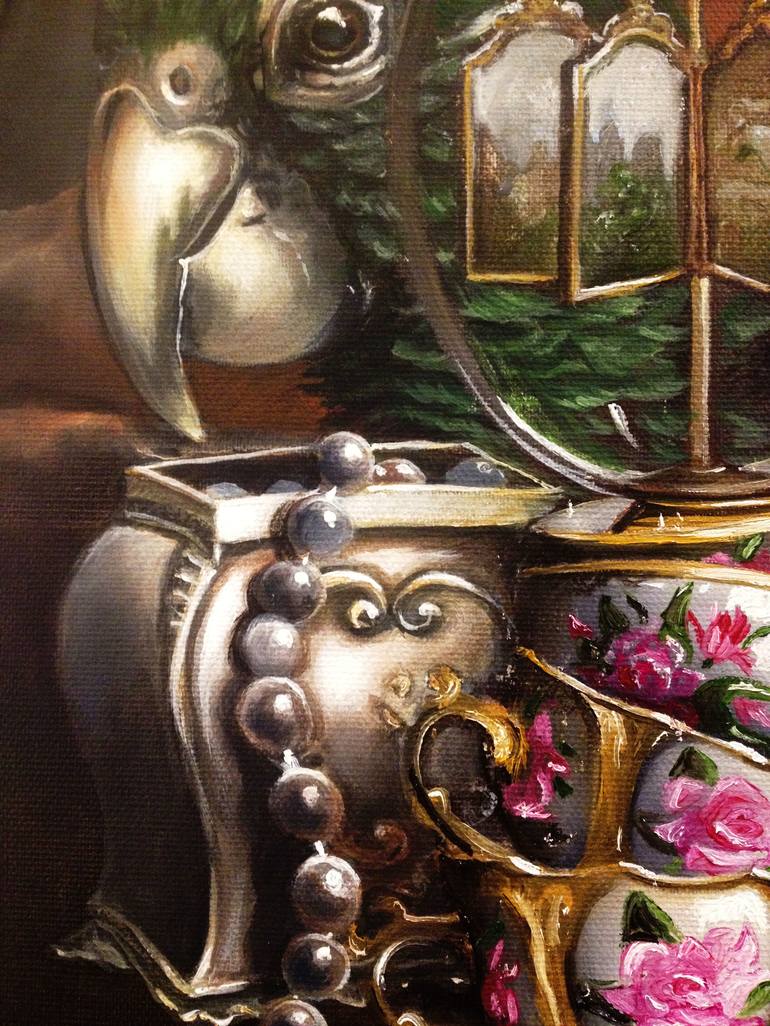 Original Surrealism Still Life Painting by Valentina Toma' aka Zoe Chigi