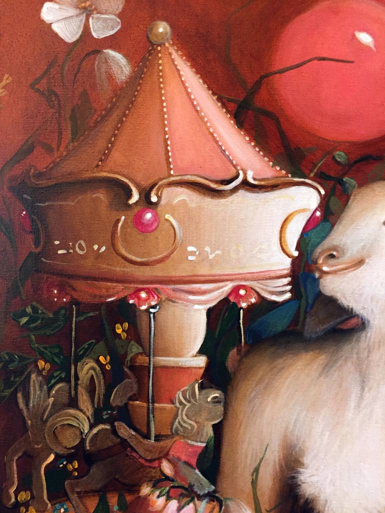 Original Surrealism Animal Painting by Valentina Toma' aka Zoe Chigi