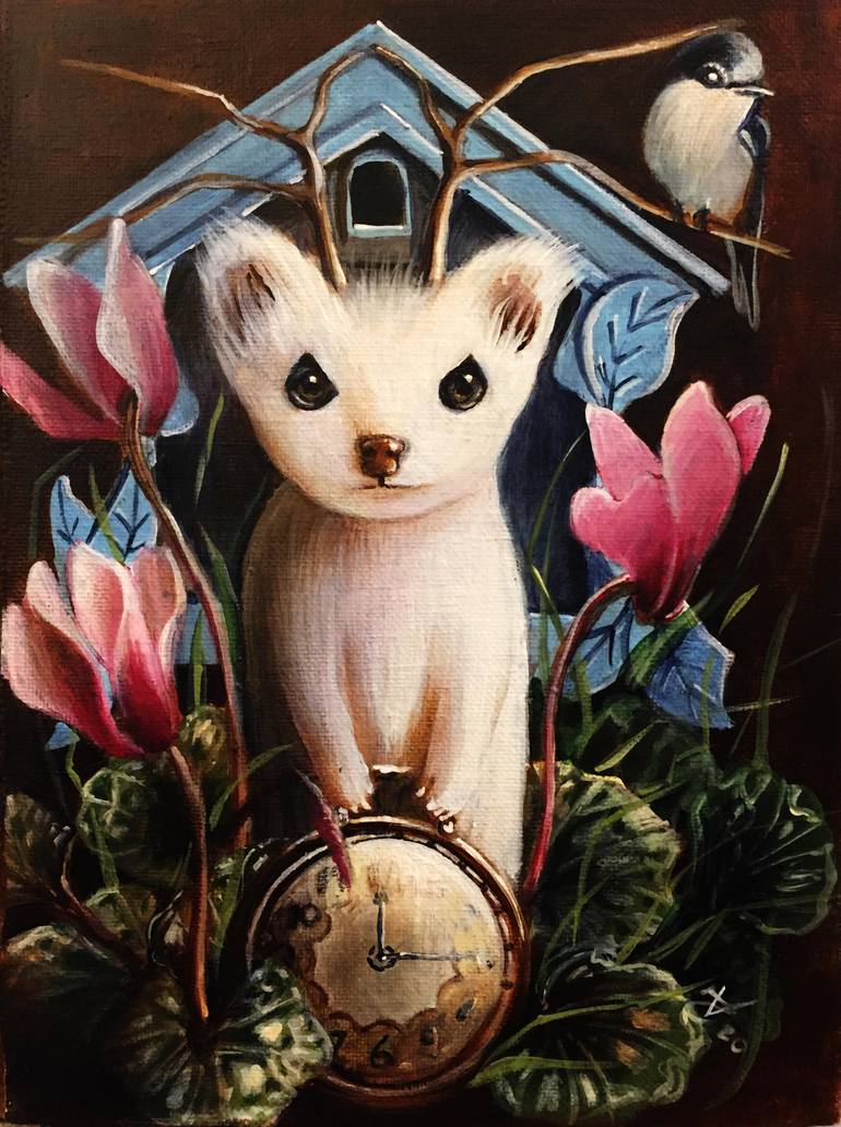 Original Figurative Animal Painting by Valentina Toma' Aka Zoe Chigi