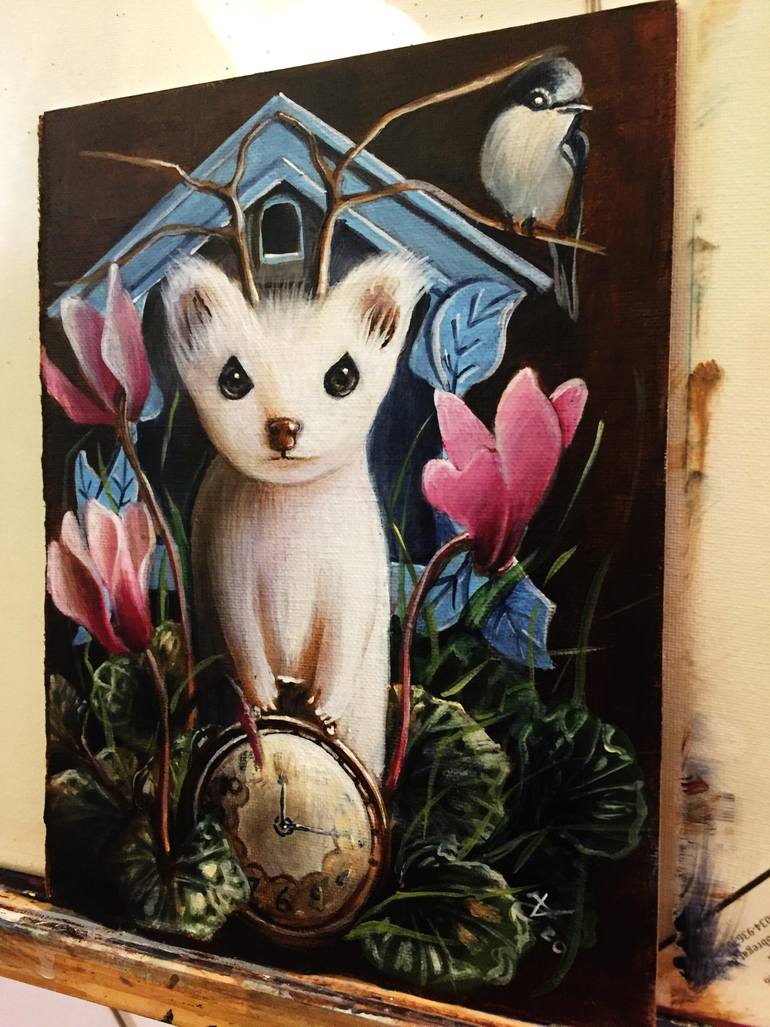 Original Figurative Animal Painting by Valentina Toma' Aka Zoe Chigi