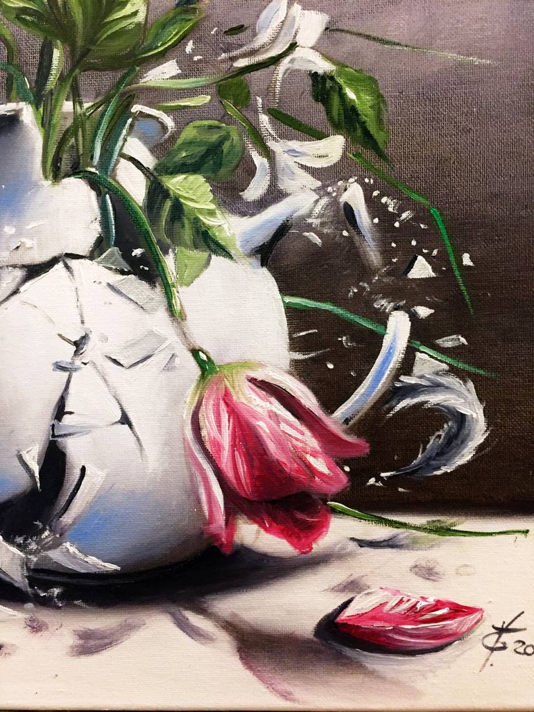 Original Surrealism Still Life Painting by Valentina Toma' Aka Zoe Chigi