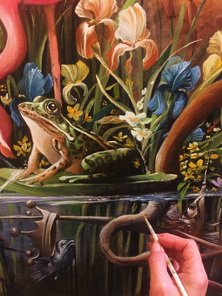 Original Figurative Animal Painting by Valentina Toma' Aka Zoe Chigi