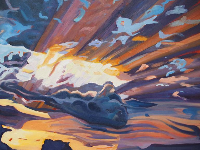 Original Expressionism Landscape Painting by Heather Friedli