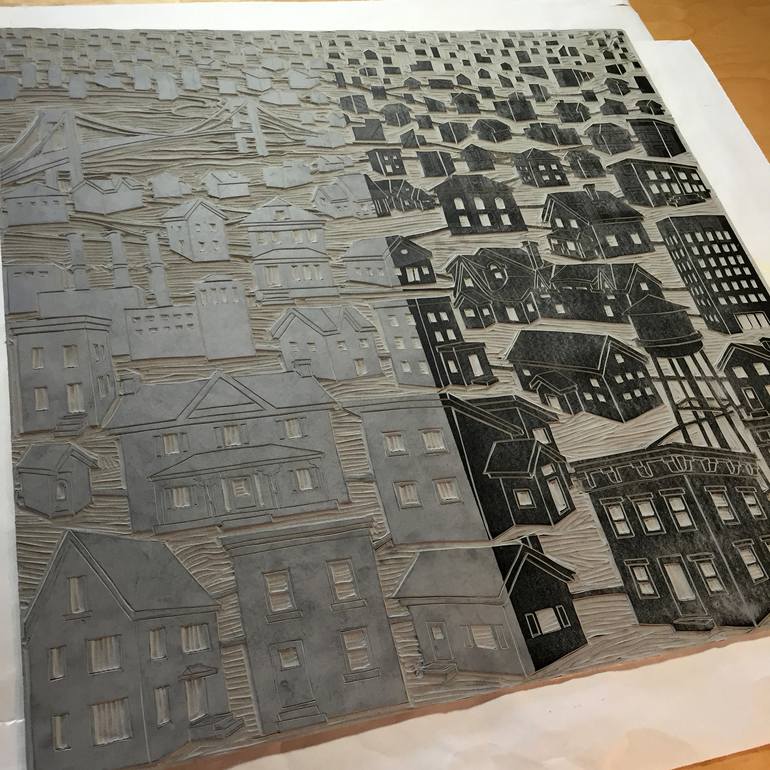 Original Conceptual Architecture Printmaking by Isaiah King