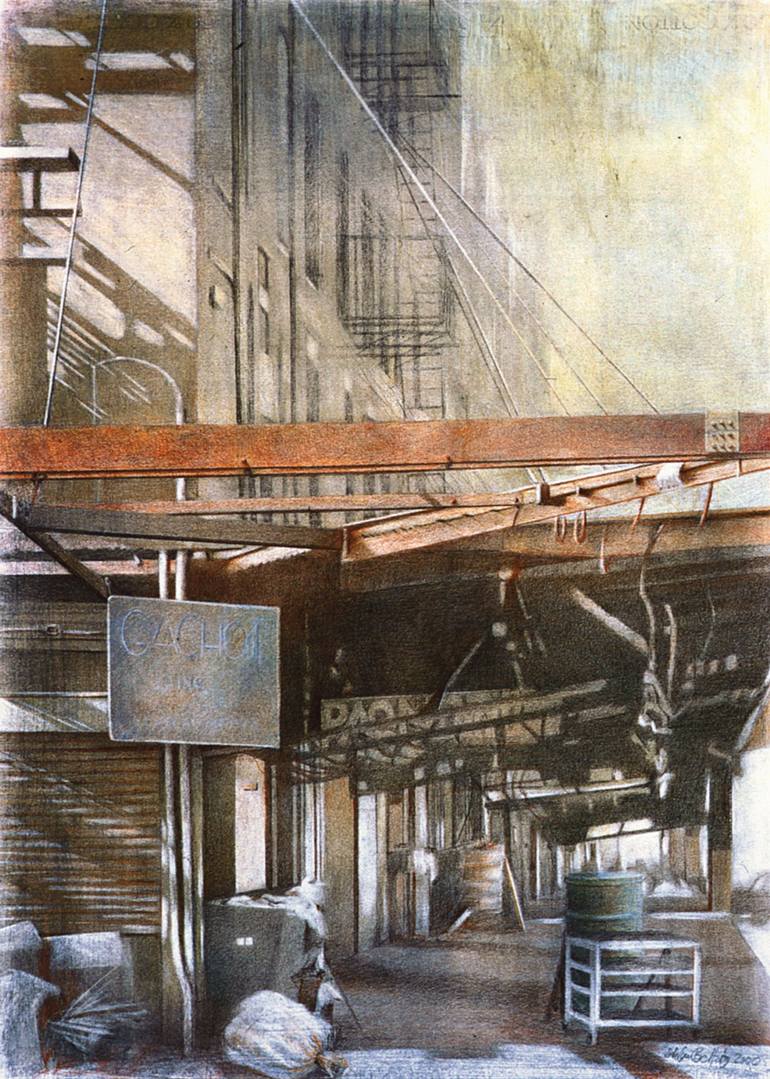 Red Iron Beam Drawing by Stefan Beltzig Saatchi Art