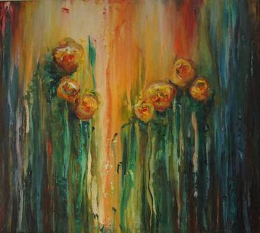 Original Abstract Floral Paintings by Donna Shannon