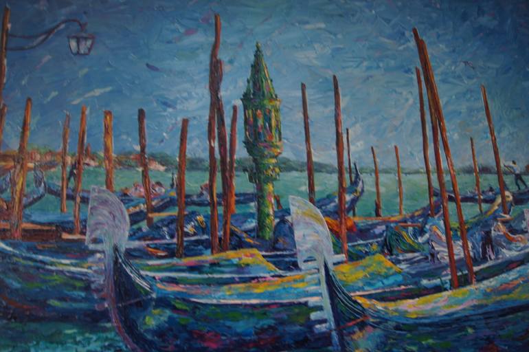 Original Impressionism Cities Painting by Donna Shannon